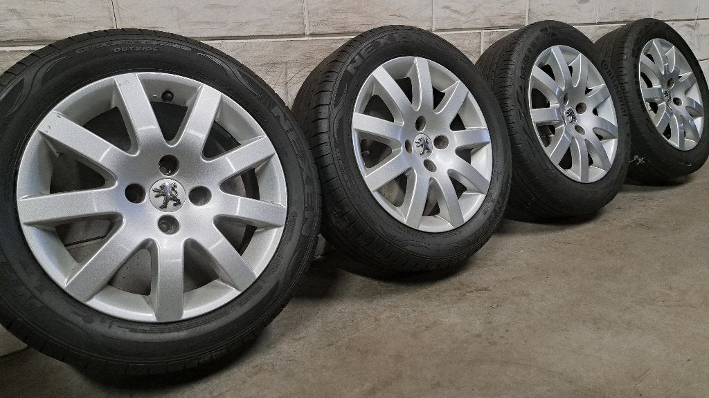 Lichtmetalen velgen Peugeot 207 208 Partner DS3 C3 195/55/16, Gebruikt, 16 inch, Banden en Velgen, Ophalen of Verzenden