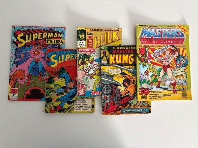 Pakket Superman, Hulk, Masters of the Universe, Kung Fu, Complete serie of reeks, Ophalen of Verzenden, Gelezen