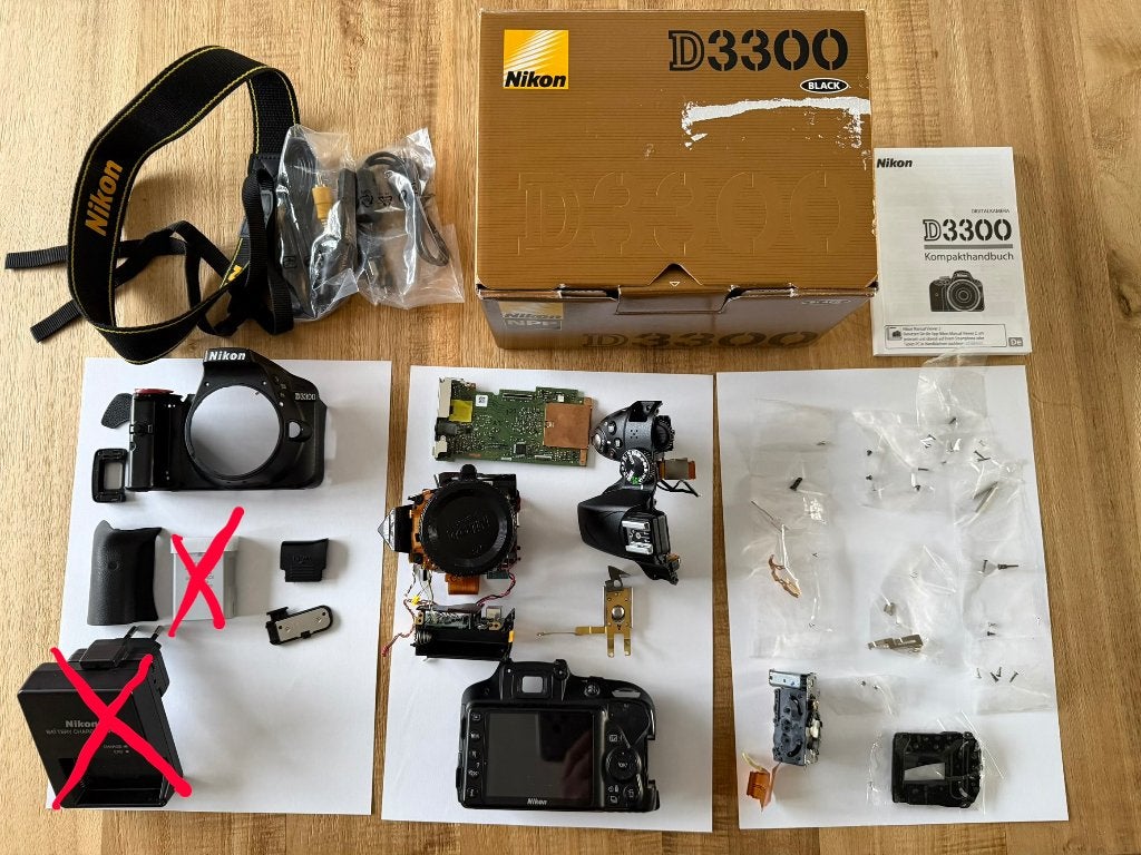Nikon D3300 body in onderdelen, Spiegelreflex, Ophalen of Verzenden, Niet werkend, Nikon