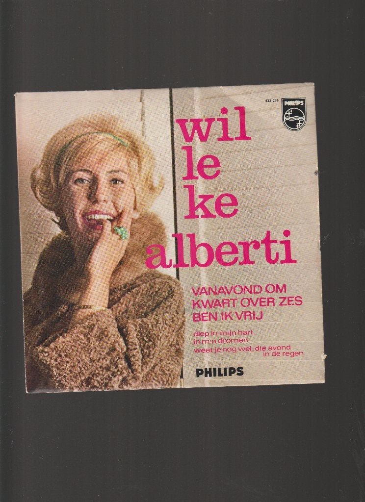 VINYL EP // WILLEKE ALBERTI -- VANAVOND OM KWART OVER  ZES, Verzenden, 7 inch, Fotohoes, Zo goed als nieuw