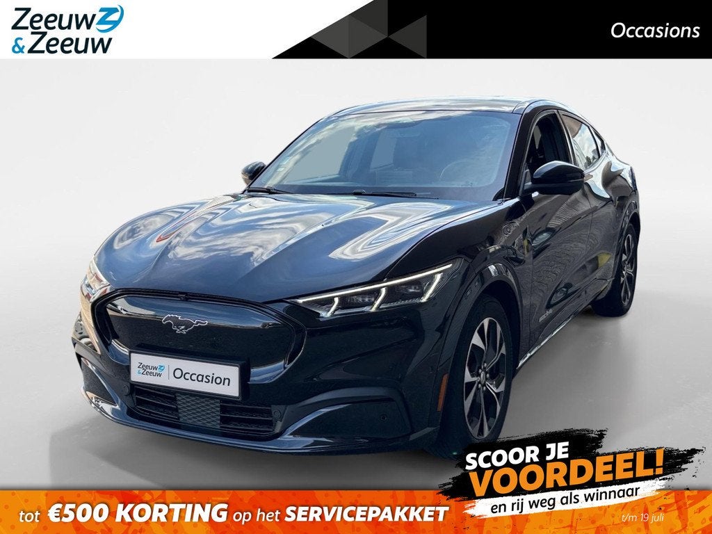 Ford Mustang Mach-E Premium AWD | Memory stoelen | Stoel en, Auto's, Ford, Automaat, 12 maanden, Gebruikt, Zwart