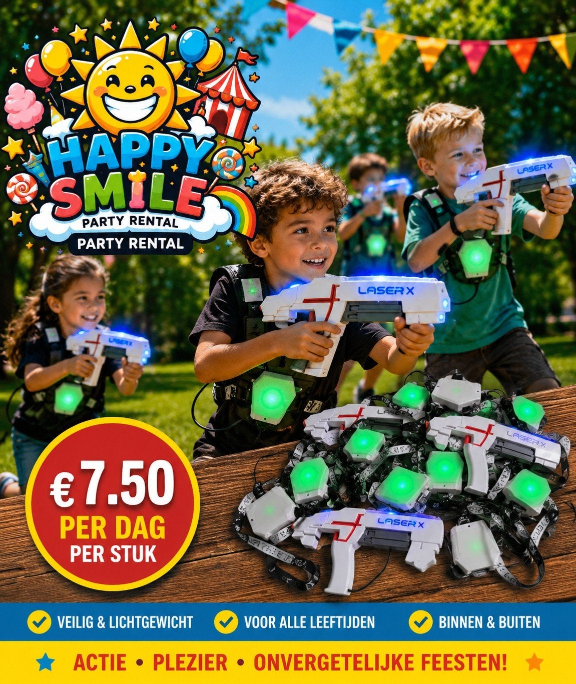 lasergamen te Huur, Ophalen of Verzenden, Overige