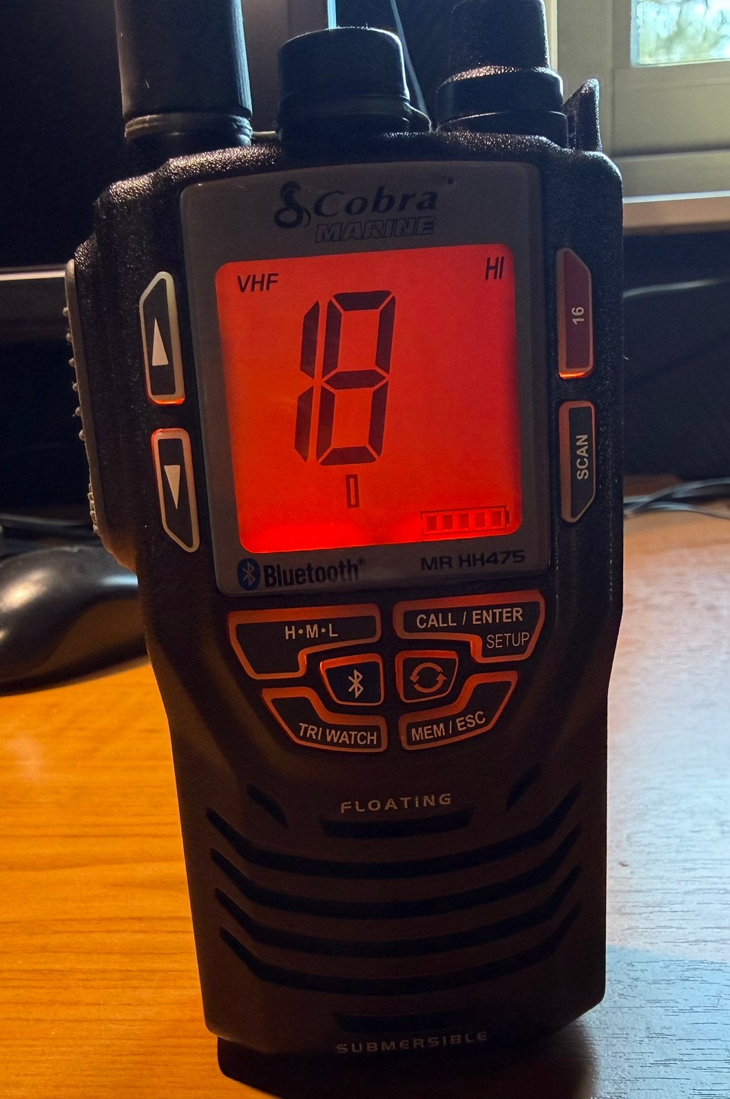 Marifoon Cobra MR HH475 Portable als nieuw, Telecommunicatie, Portofoons en Walkie-talkies, Ophalen of Verzenden, Zo goed als nieuw