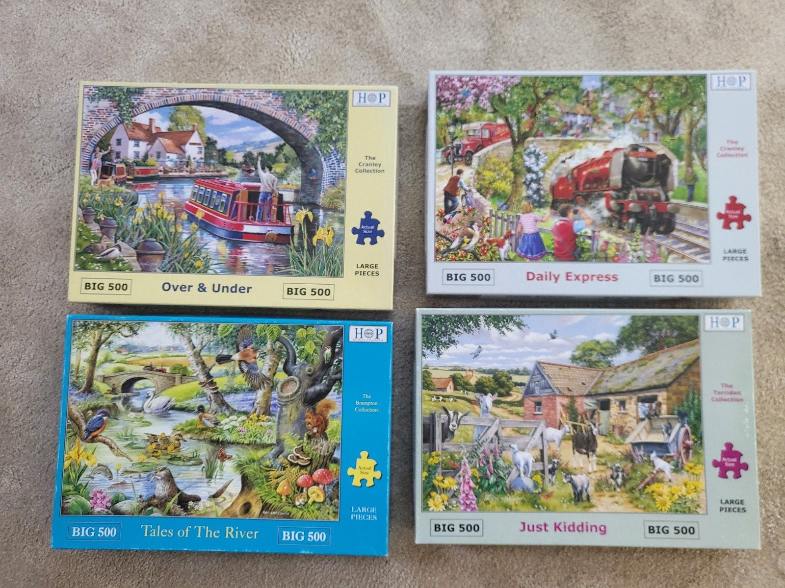 Hop 500XL puzzels, Ophalen of Verzenden, 500 t/m 1500 stukjes, Gebruikt, Legpuzzel