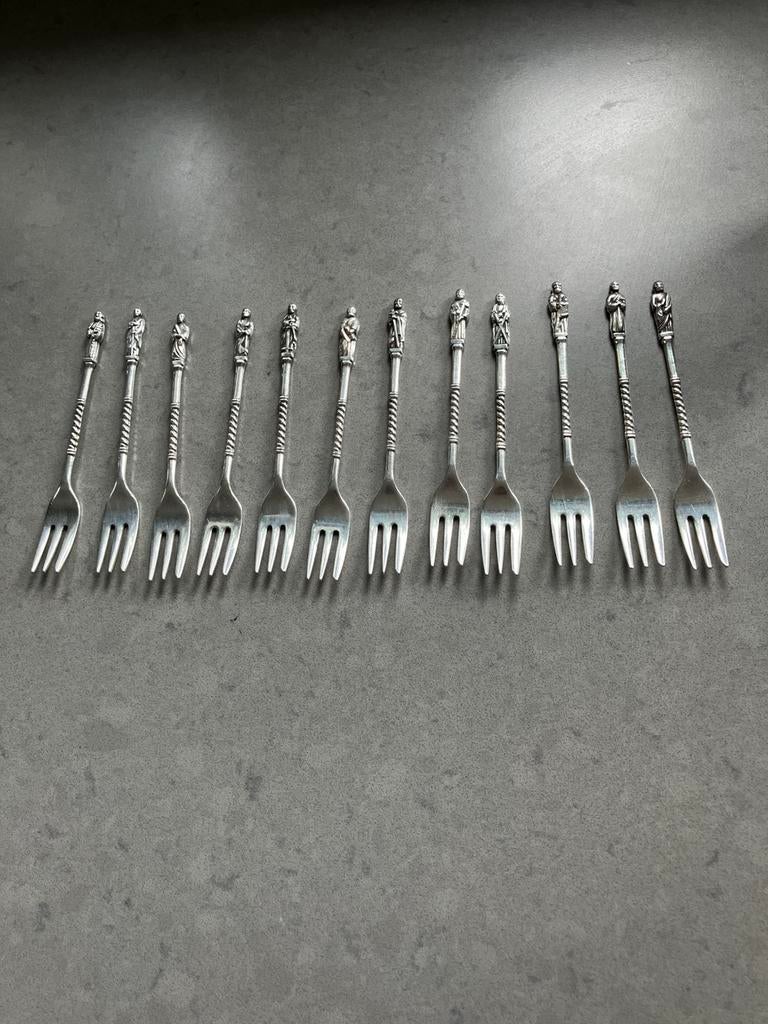 12 apostel vorkjes lengte 12cm  zie beschrijving, Ophalen of Verzenden
