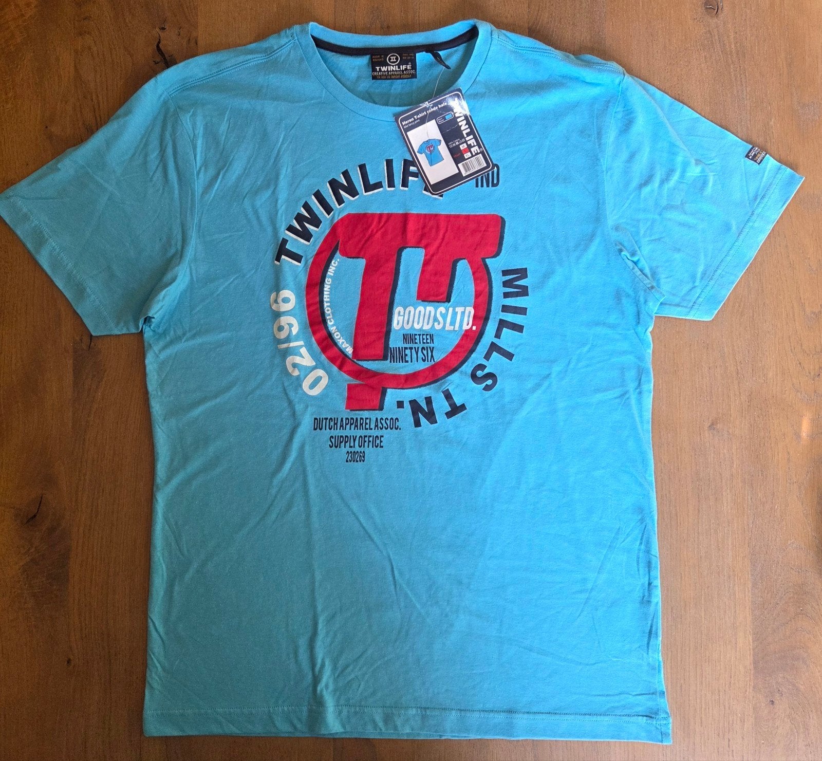 Twinlife Heren T-shirt - Nieuw met labels, Kleding | Heren, T-shirts, Maat 52/54 (L), Blauw, Nieuw, Ophalen of Verzenden