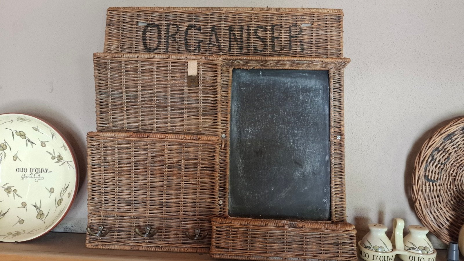 Riviera Maison rattan Organizer, Gebruikt, Ophalen of Verzenden, Landelijk, Natuurlijk materiaal