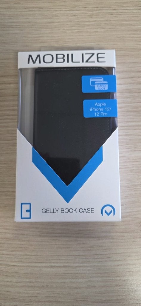 iPhone 12/12Pro Gelly book case zwart (Mobilize), Telecommunicatie, Zwart, Mobilize, Nieuw, Ophalen of Verzenden