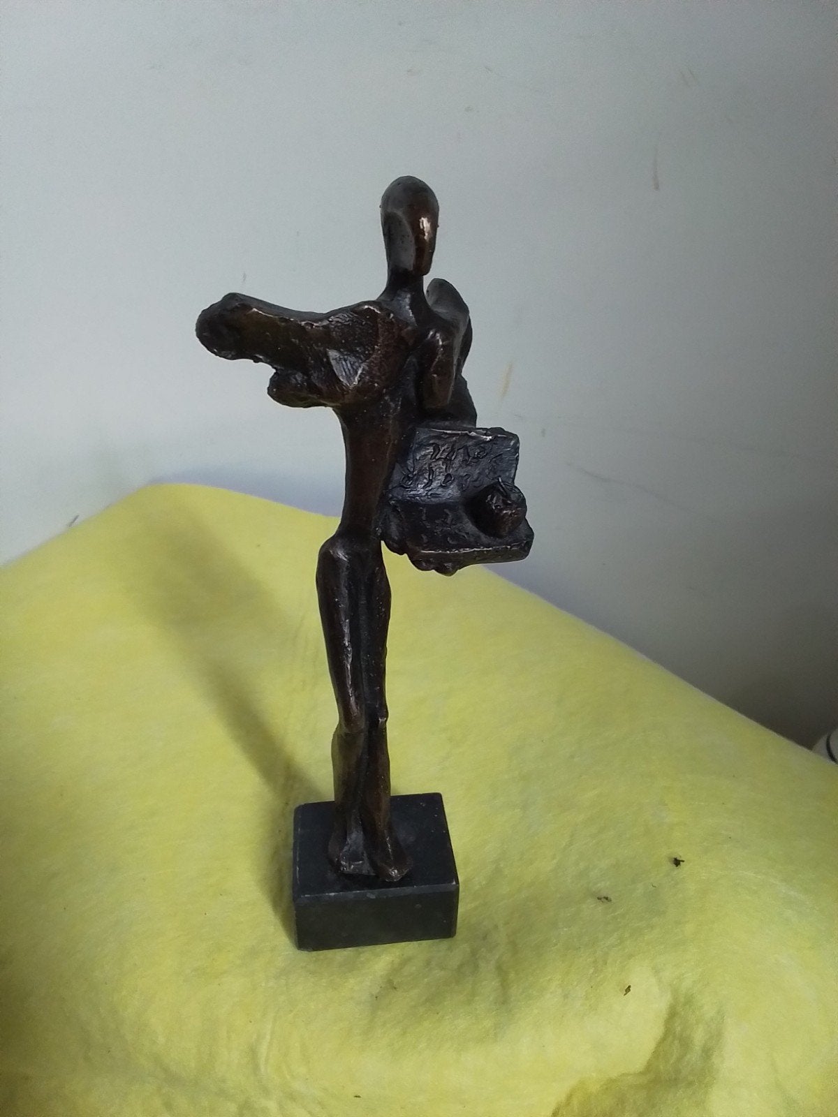 15397) kunst mooi appart bronze beeld hoog 17,5 cm, Ophalen of Verzenden