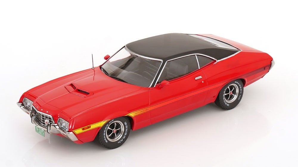 Ford Gran Torino Sport 1972 Rood / Zwart 1-18 Ixo Models, Hobby en Vrije tijd, Modelauto's | 1:18, Overige merken, Tschuiten@hotmail.com
