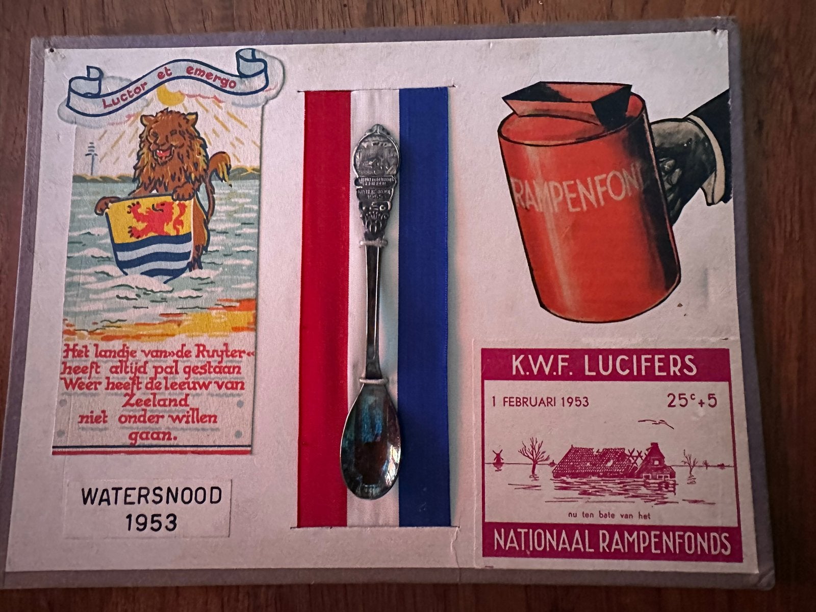 Watersnood 1953 herinneringslepel - SOLA 90, Antiek en Kunst, Ophalen of Verzenden
