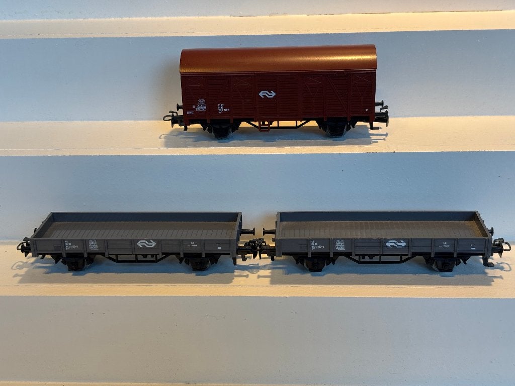 3 Märklin goederenwagons 4402 en 4433 van de NS, Wisselstroom, Gebruikt, Wagon, Ophalen of Verzenden
