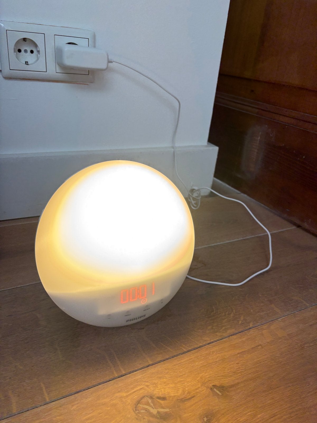 Philips Wake-up Light HF3519, werkt perfect, Wit, Kunststof, Philips, Zo goed als nieuw
