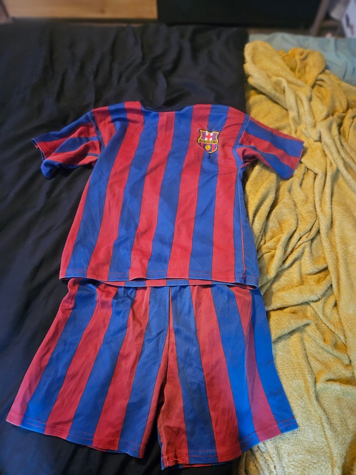 Barcelona Shirt+broek super goede staat!, Maat XS of kleiner, Ophalen of Verzenden, Zo goed als nieuw, Shirt