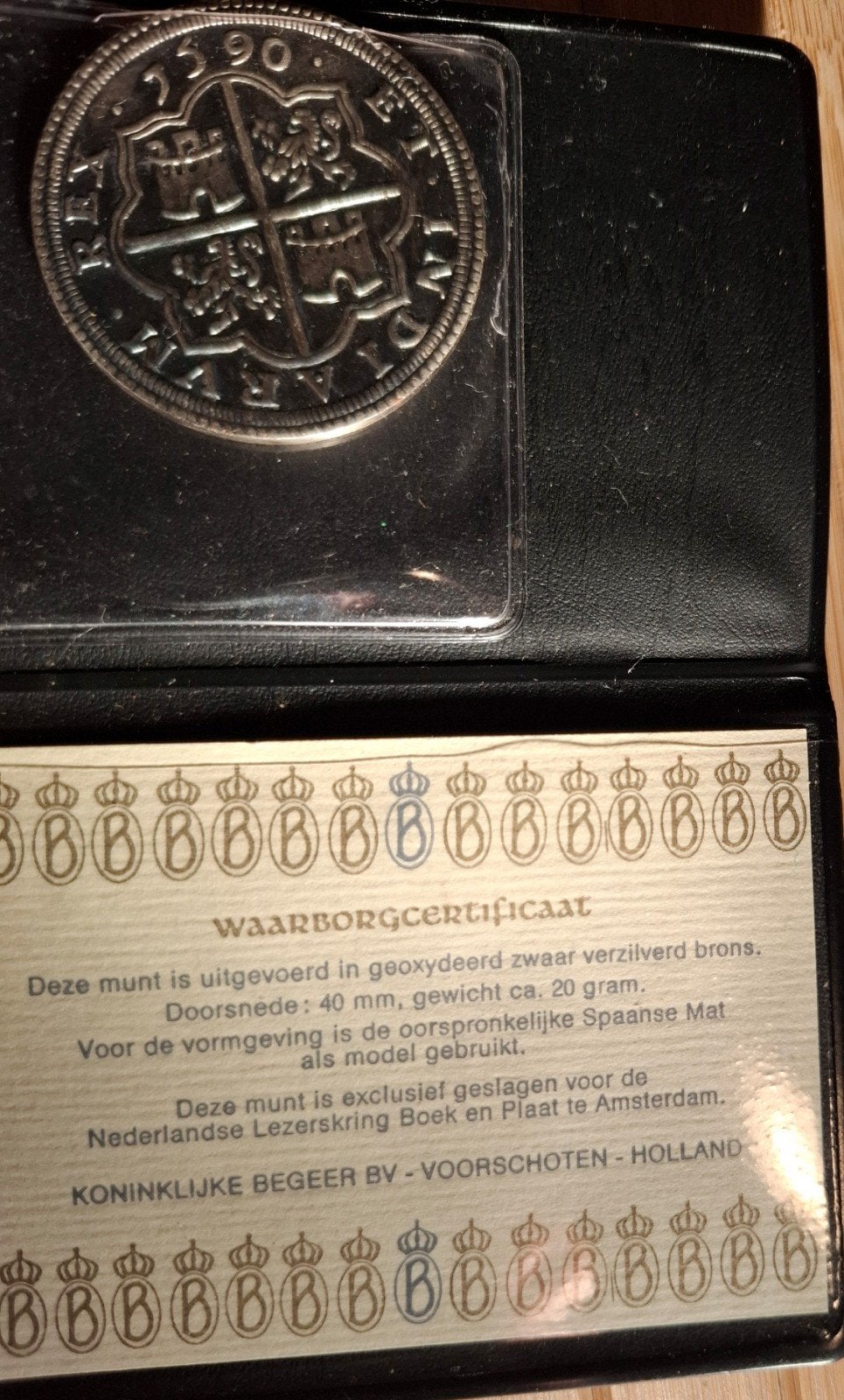 Verzilverde Spaanse Mat replica met waarborgcertificaat, Vóór koninkrijk, Verzenden, Zilver, Overige waardes