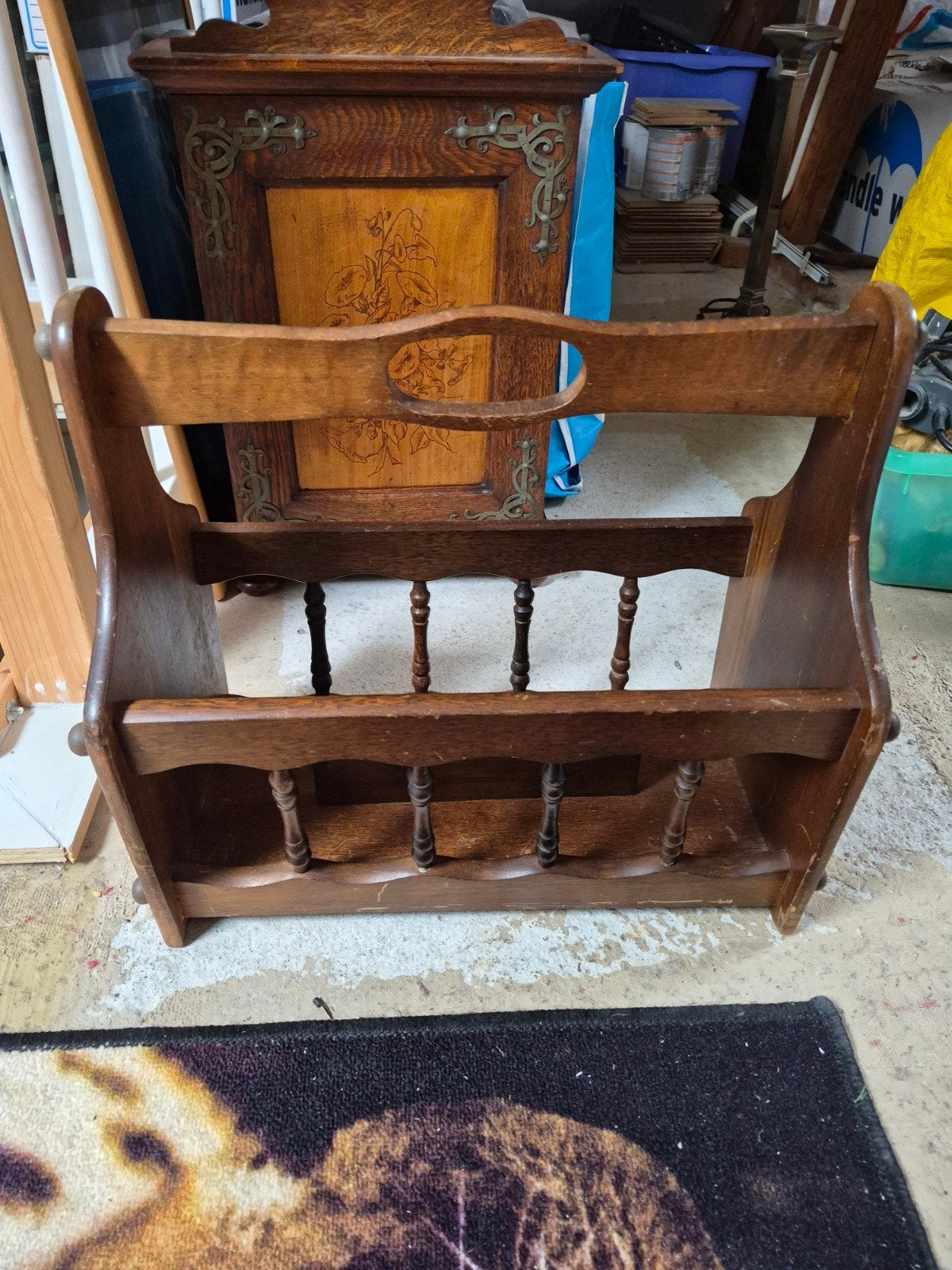 Vintage houten tijdschriftenrek, Ophalen