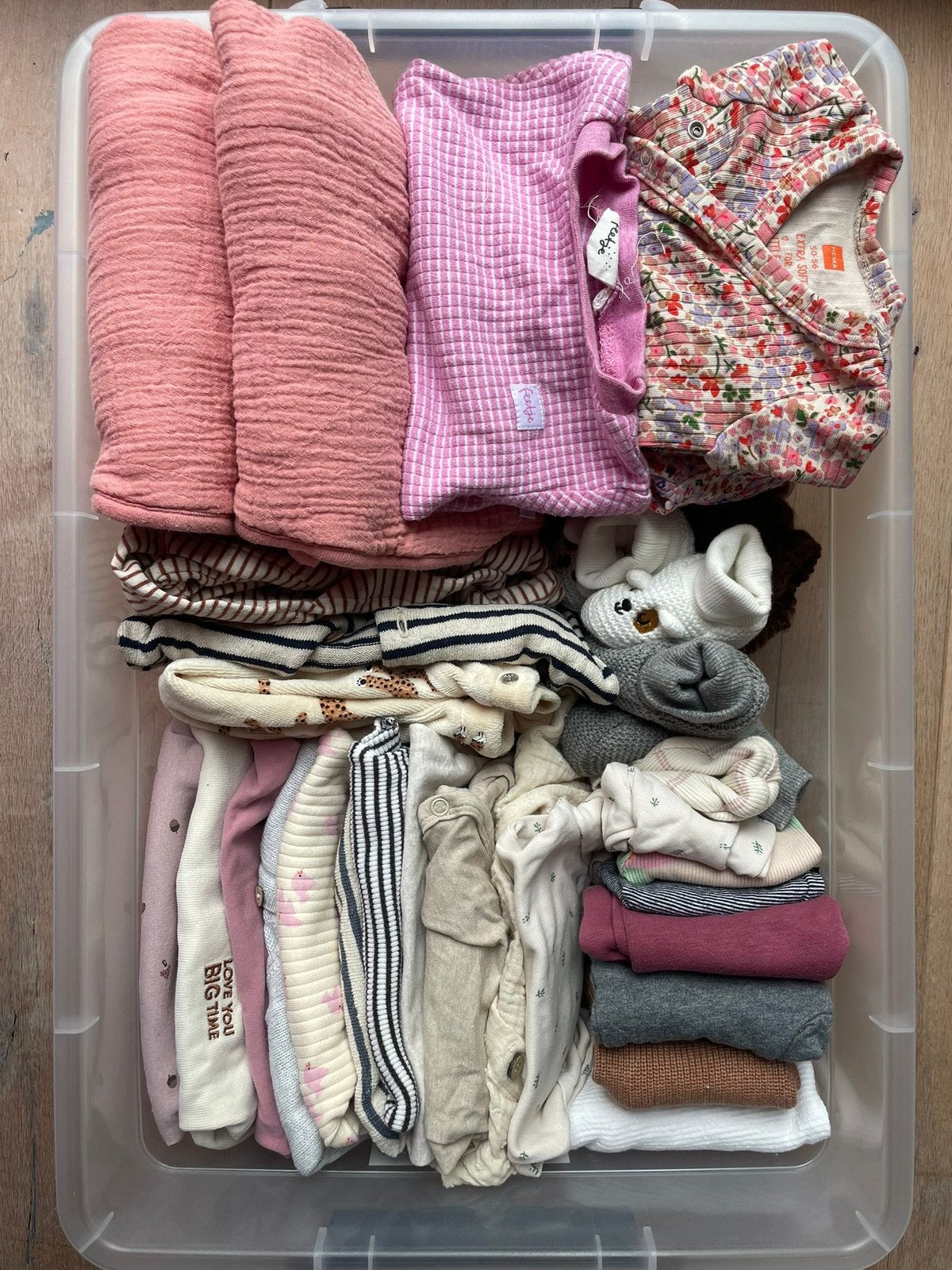 Doos met babykleding meisje 0-4 maanden, Ophalen of Verzenden, Zo goed als nieuw, Maat 56