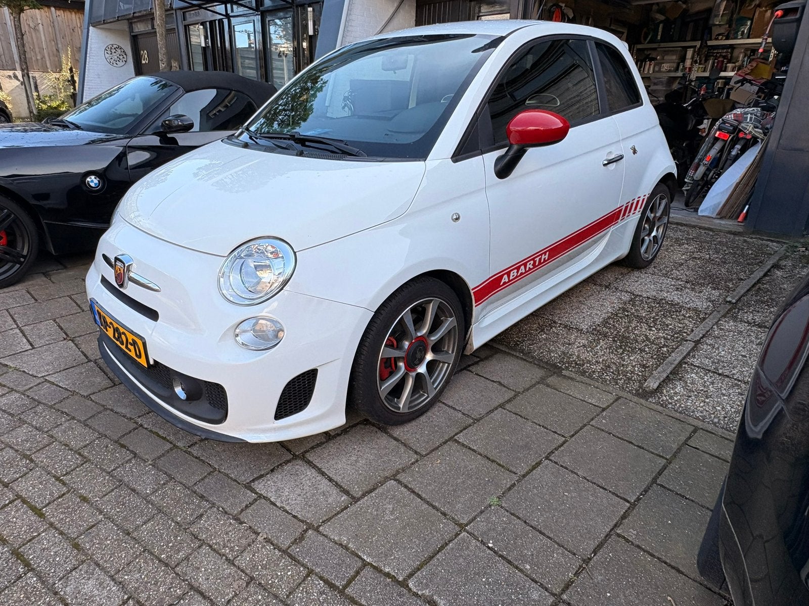 Fiat 500 1.4 Abarth 2008 apk aug 2027, Auto's, Fiat, Voorwielaandrijving, 40 €/maand, Zwart, 4 cilinders