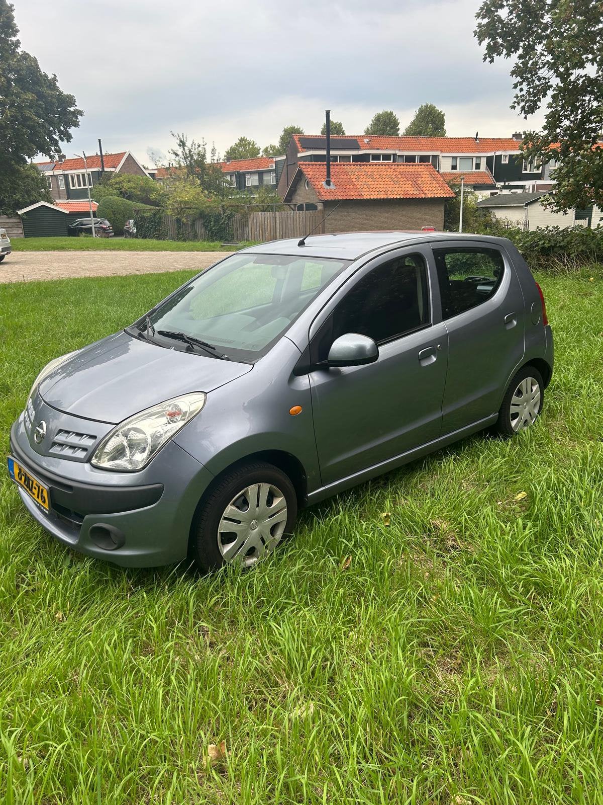 Nissan Pixo 1.0 50KW 5D 2010 Blauw NAP Boekje Airco Elec R, Auto's, Voorwielaandrijving, 200 kg, Handgeschakeld, 3 cilinders