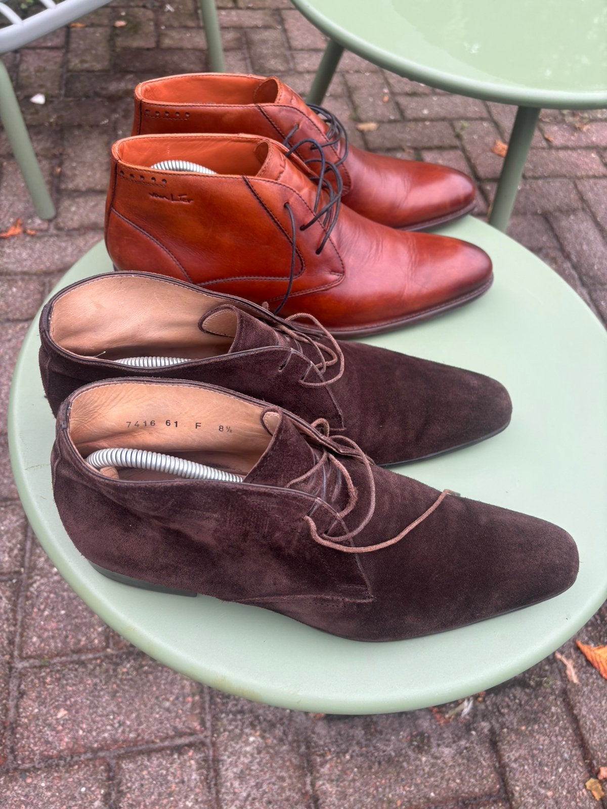 Herenschoenen Santoni en Van Lier IZGS!!, Kleding | Heren, Schoenen, Ophalen of Verzenden, Zo goed als nieuw, Bruin