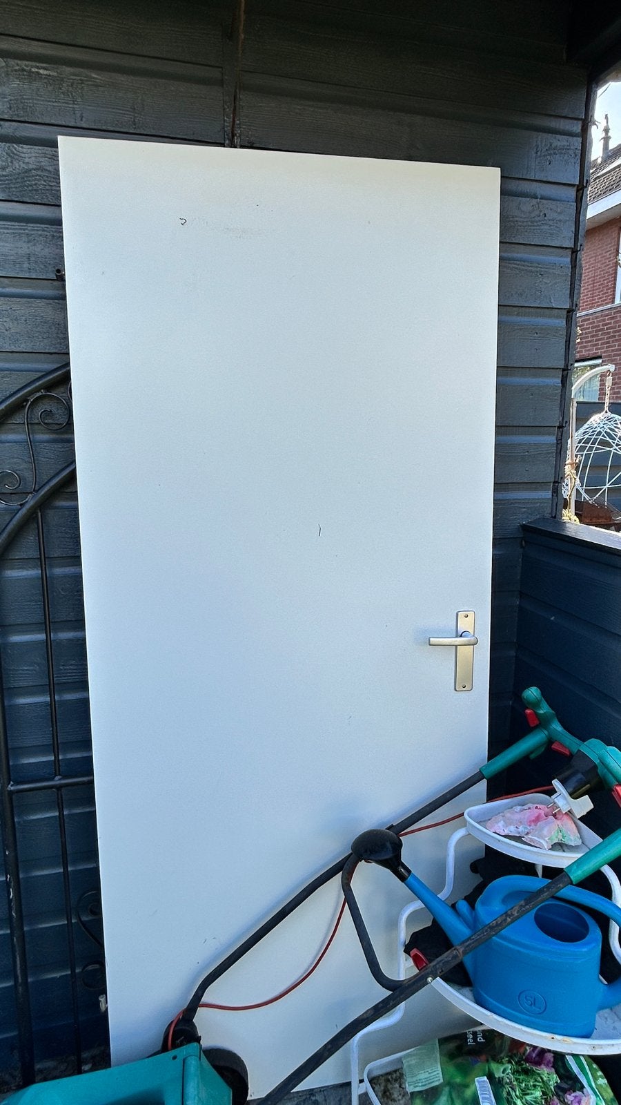 Witte binnendeur met klink - goed, 80 tot 100 cm, Binnendeur, Ophalen of Verzenden, Zo goed als nieuw