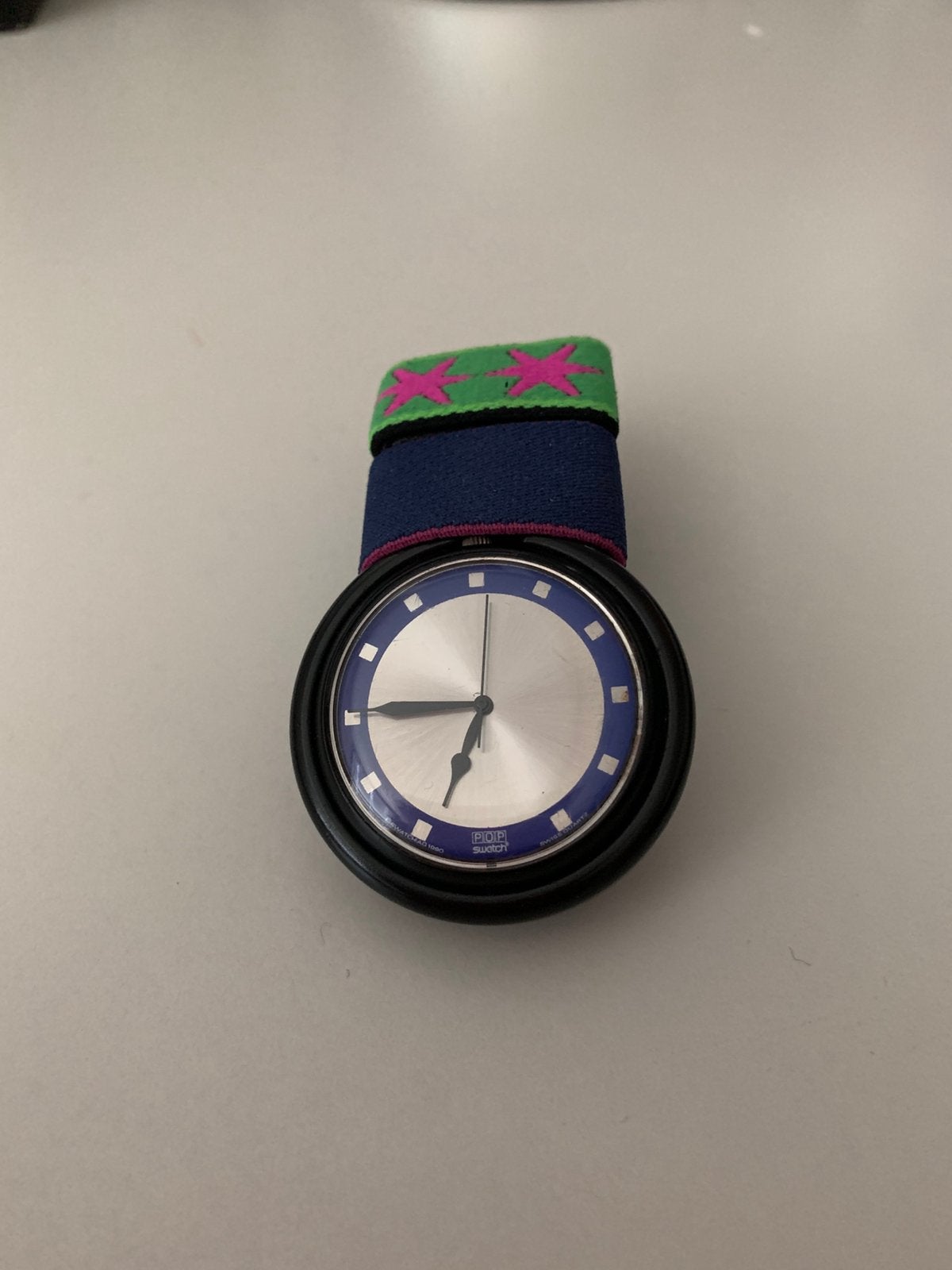 Te koop Swatch pop horloge, Ophalen, Kunststof, Gebruikt, Polshorloge