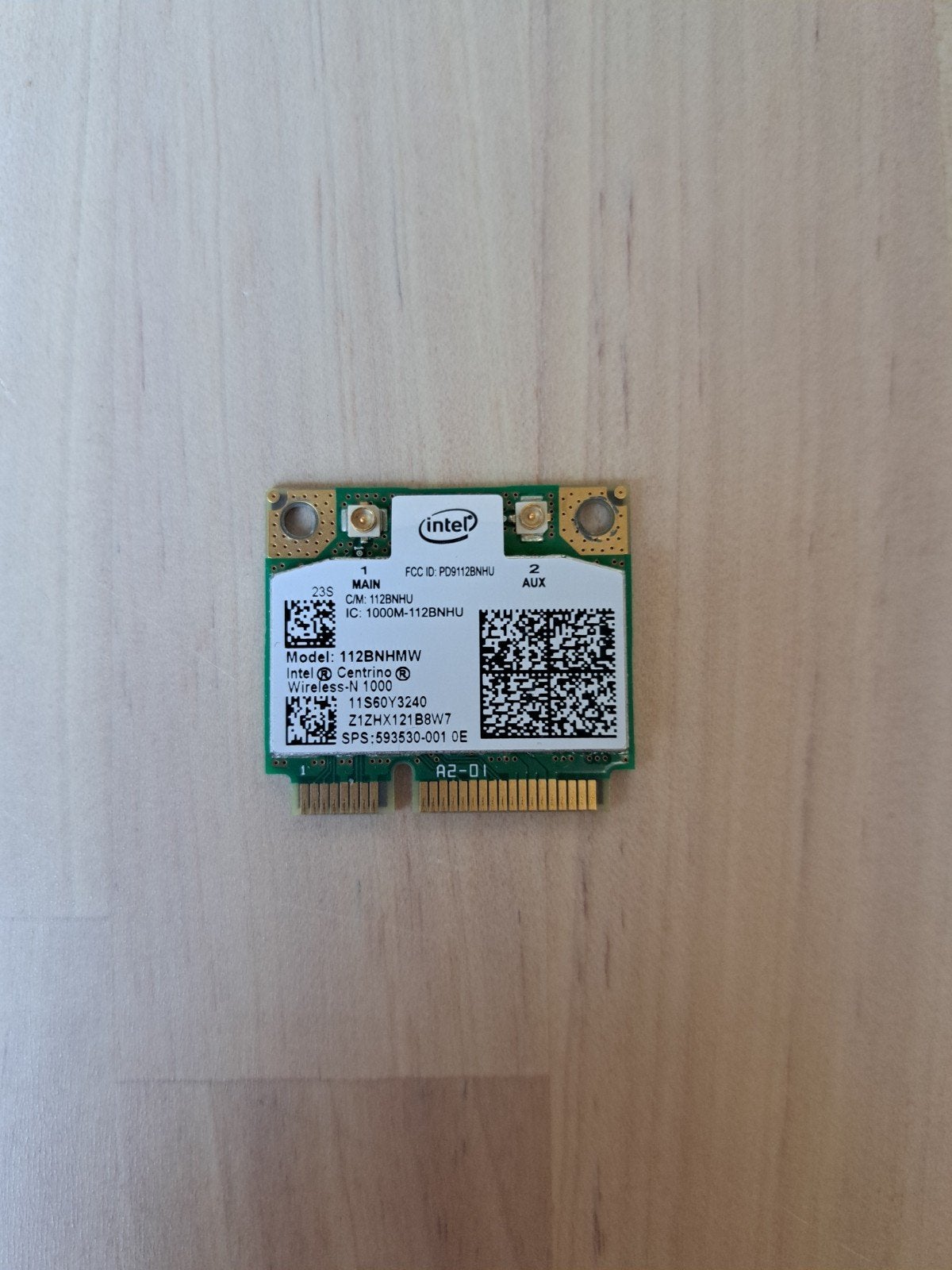 Intel Centrino Wireless-N 1000 WiFi Kaart (Model 112BNHMW), Ophalen of Verzenden, Zo goed als nieuw, Intern, Intel