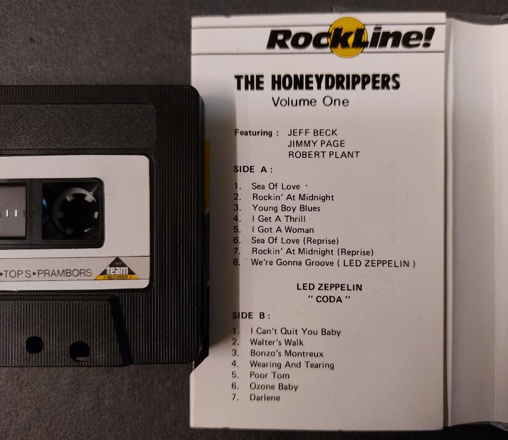 CASSETTE Led Zeppelin Coda Honeydrippers Vol. 1 Zeldzaam !, Cd's en Dvd's, Cassettebandjes, Gebruikt, Verzenden, 1 bandje, Voorbespeeld