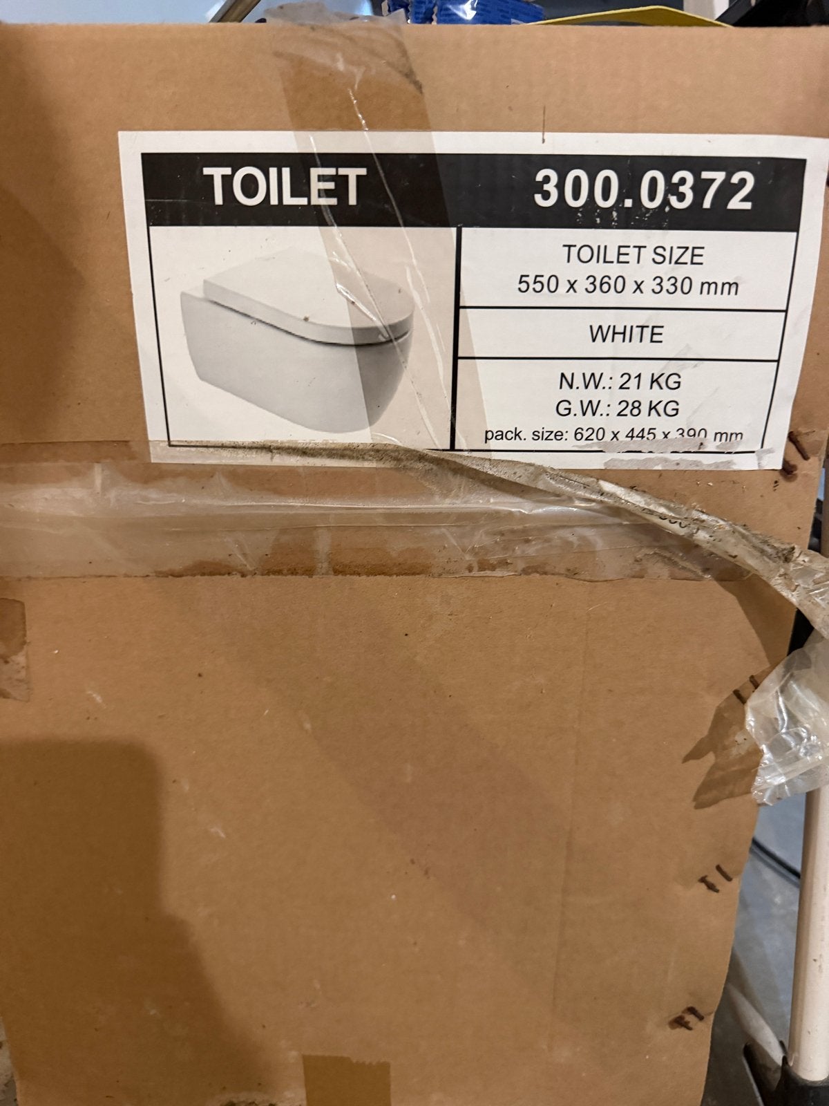 Nieuwe wandcloset (wc pot) met wc bril, in doos, Doe-het-zelf en Verbouw, Sanitair, Ophalen of Verzenden, Nieuw, Toilet