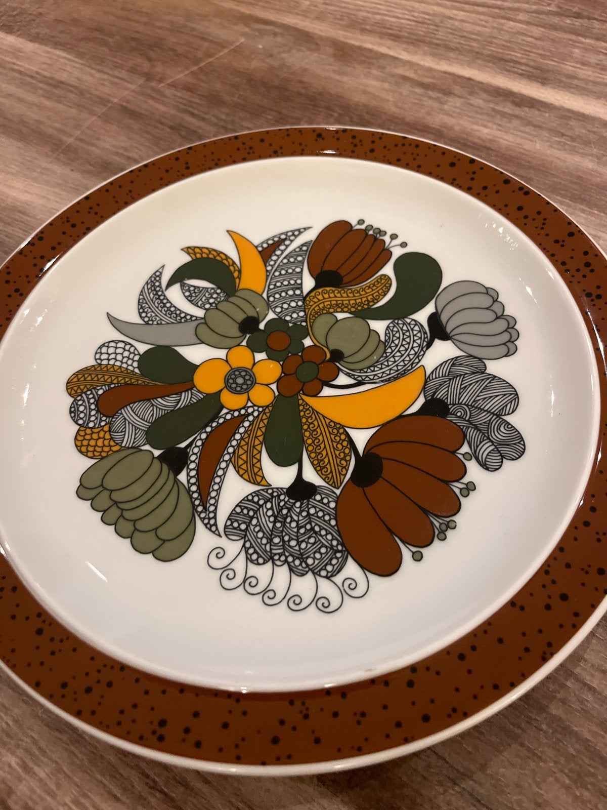 Vintage Thomas Germany bord met bloemmotief, Ophalen of Verzenden
