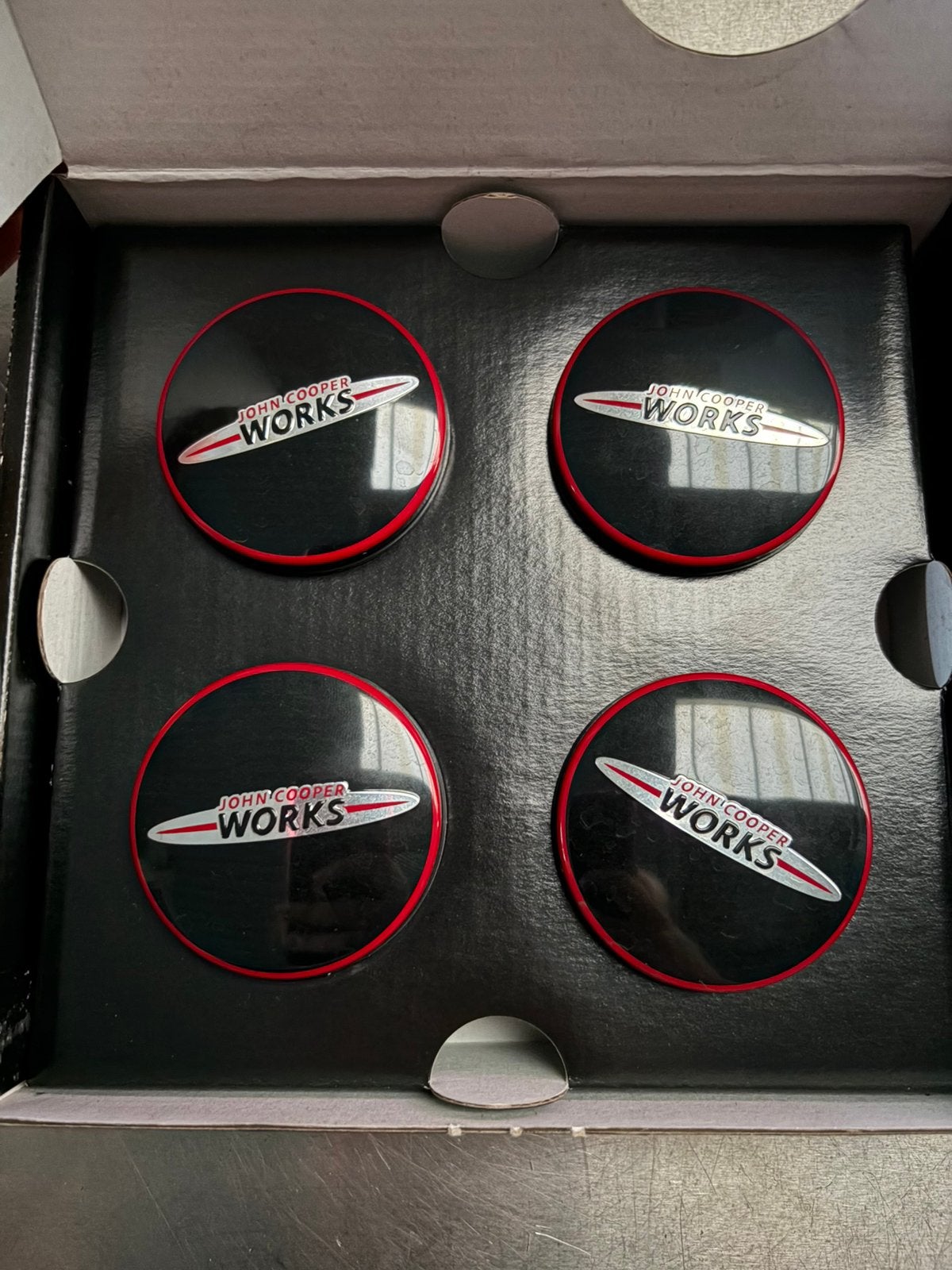 Mini john cooper works naafkappen/naafdoppen vaststaand, Ophalen of Verzenden, Gebruikt