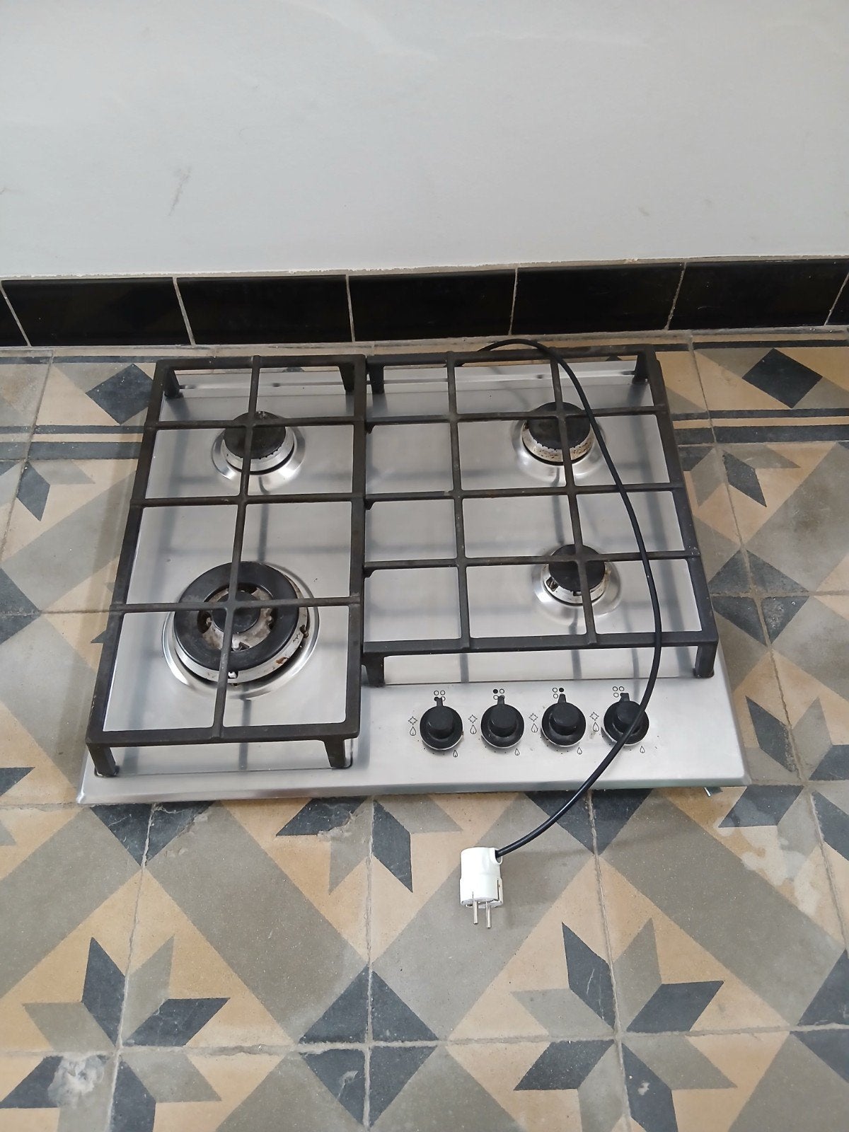 Kookplaat opbouw 60cm ikea, Witgoed en Apparatuur, Kookplaten, Ophalen, 4 kookzones, Zo goed als nieuw, Inbouw