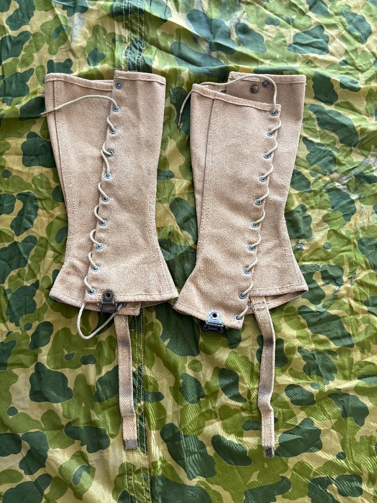 Tweede wereldoorlog US gaiters size 4 1944, Verzamelen, Ophalen of Verzenden, Landmacht, Amerika, Kleding of Schoenen