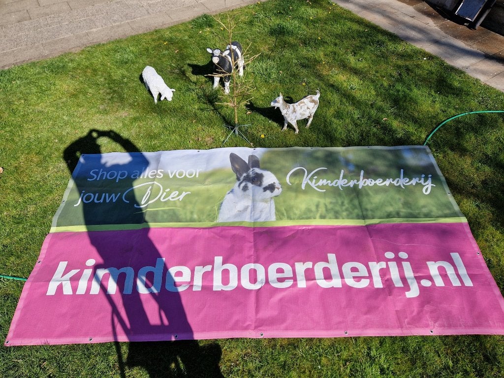 Grote canvas wanddecoratie poster dieren + bevestiging ogen., Ophalen of Verzenden, Zo goed als nieuw, Opgezet dier