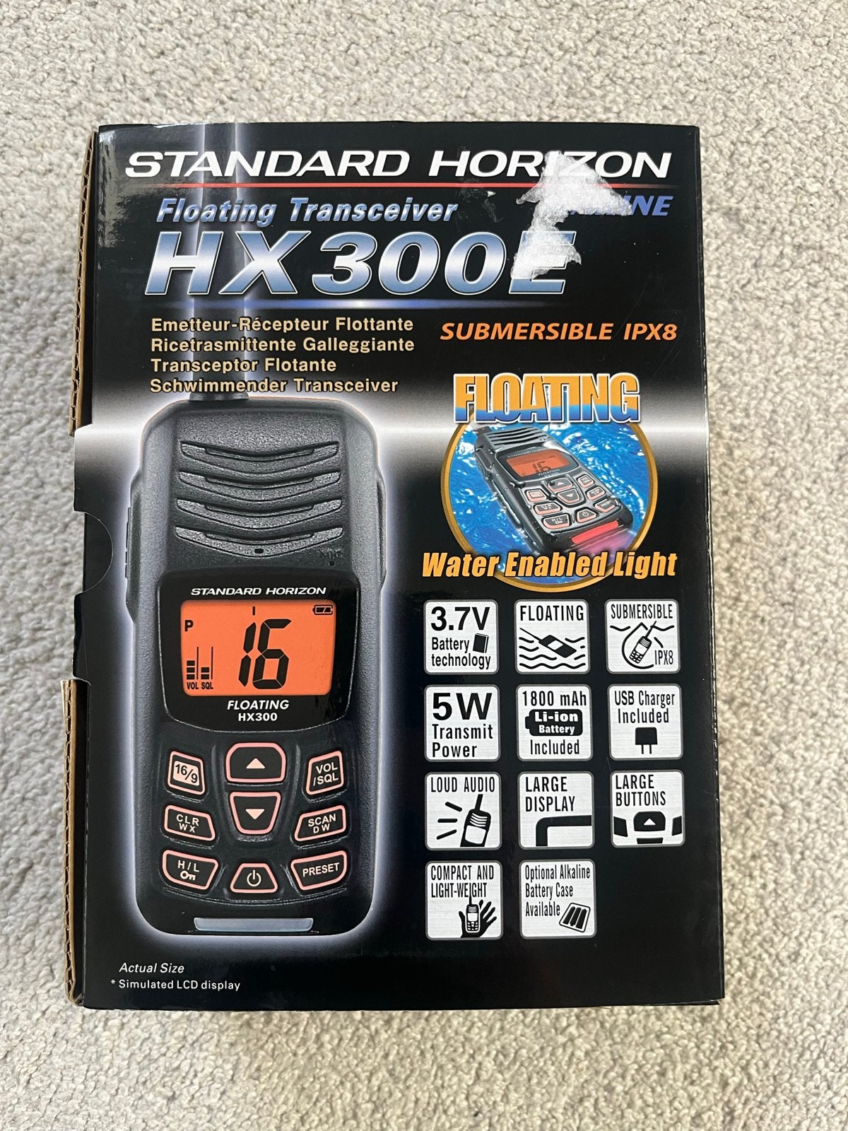 Standard Horizon HX300E Marifoon - Nieuw in doos, Ophalen of Verzenden, Nieuw, Overige typen