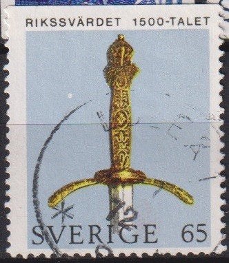 Zweden 1971 Zwaard Koning Gustaaf Vasa, Verzenden, Gestempeld, Koningshuis