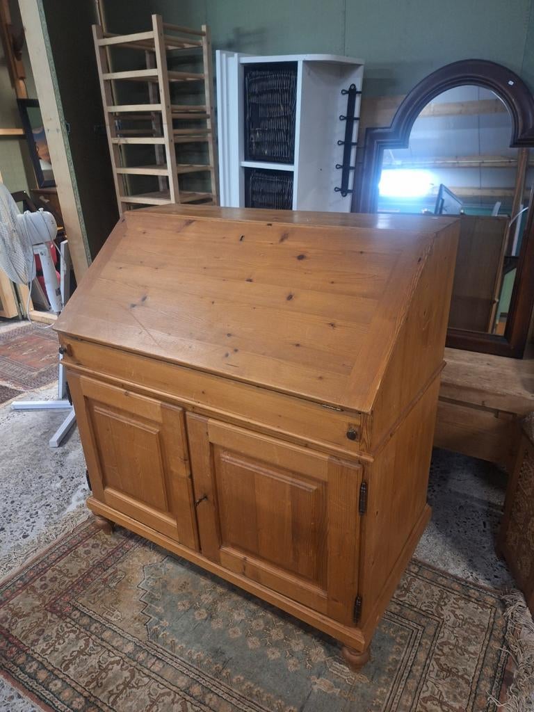 Mooie grenen secretaire bureau, Ophalen, Gebruikt, Grenen