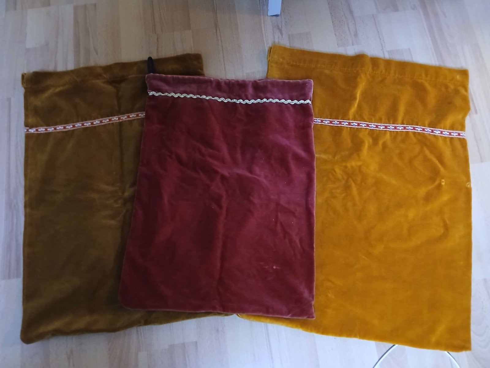Pietenzakken voor strooigoed of zaklopen (3 stuks), Ophalen of Verzenden, Gebruikt, Feestartikel, Kerst of Sinterklaas