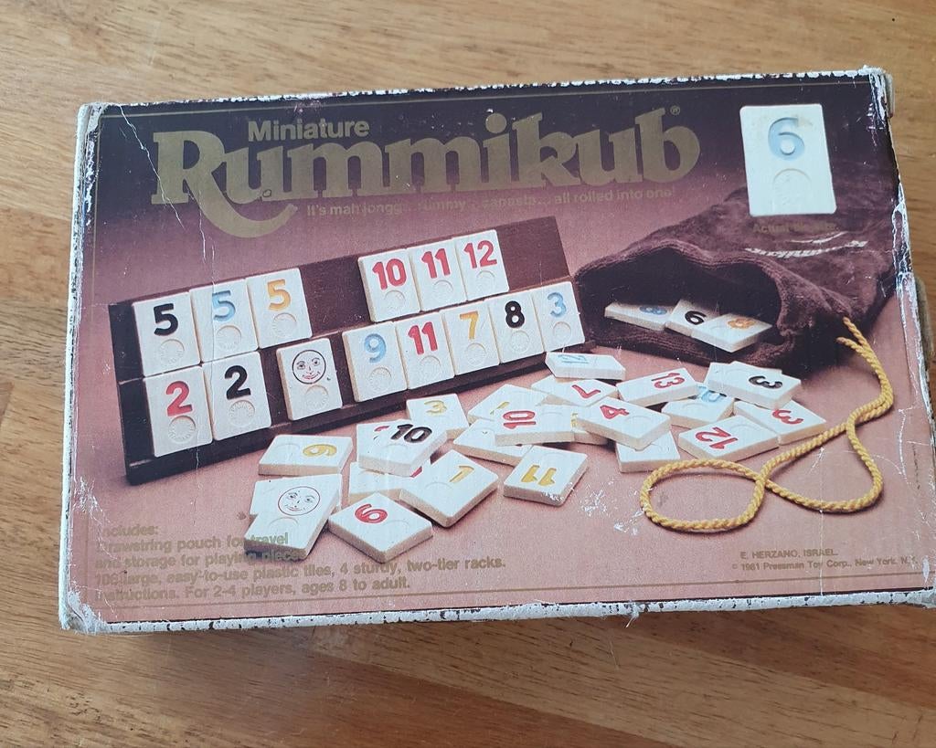 Vintage Miniatuur Rummikub, losse onderdelen te koop, Een of twee spelers, Ophalen of Verzenden, Gebruikt