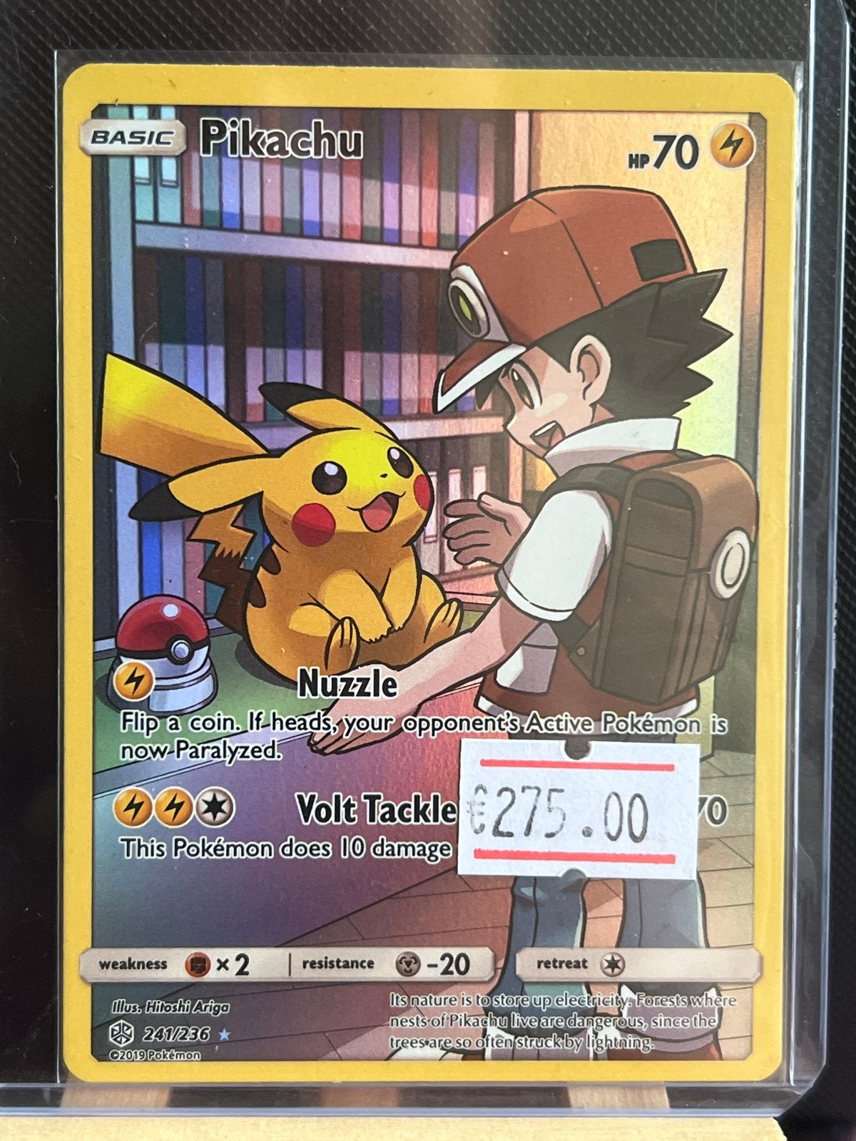 Pikachu 241/236 Cosmic Eclipse Secret Rare Pokemon Kaart, Ophalen of Verzenden, Zo goed als nieuw, Losse kaart