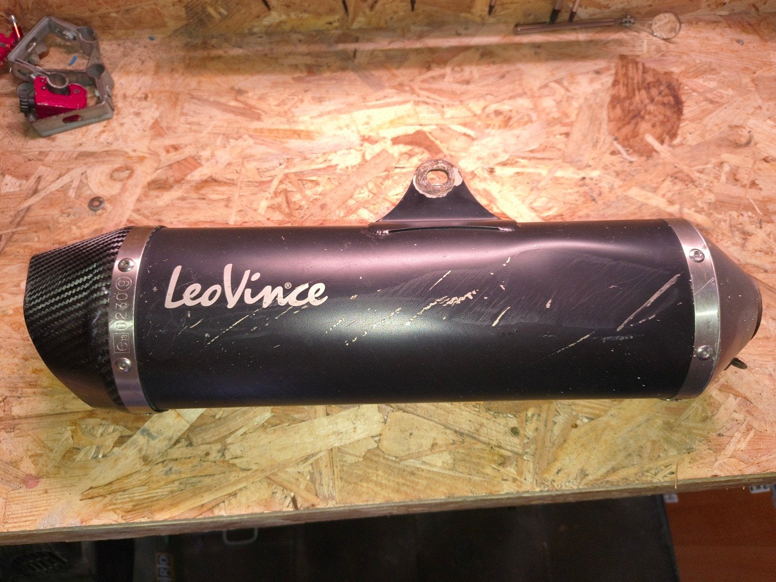 Leovince slip-on uitlaatdemper 50mm, Motoren, Ophalen of Verzenden, Gebruikt