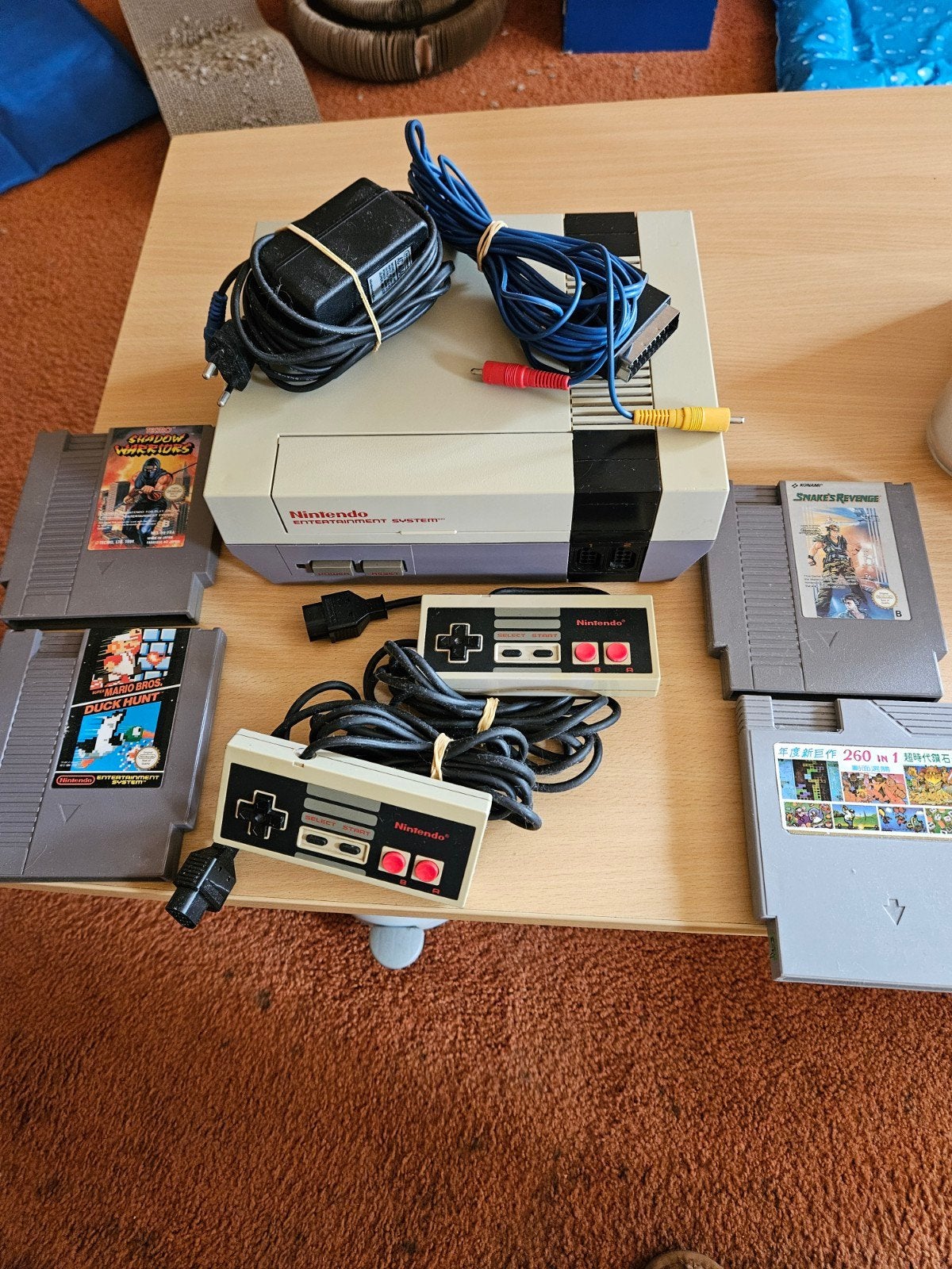 Nintendo Nes entertainment systeem incl 4 spelletjes, Ophalen, Gebruikt, Met 2 controllers, Met games