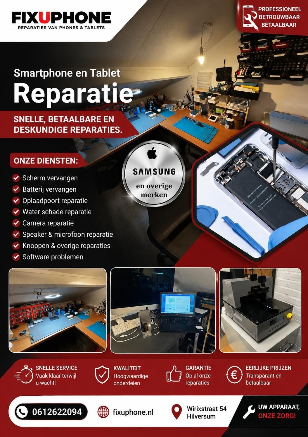 Telefoon en Tablet Reparatie Hilversum | Snelle Service - Fi, Garantie, Mobiele-telefoonreparatie
