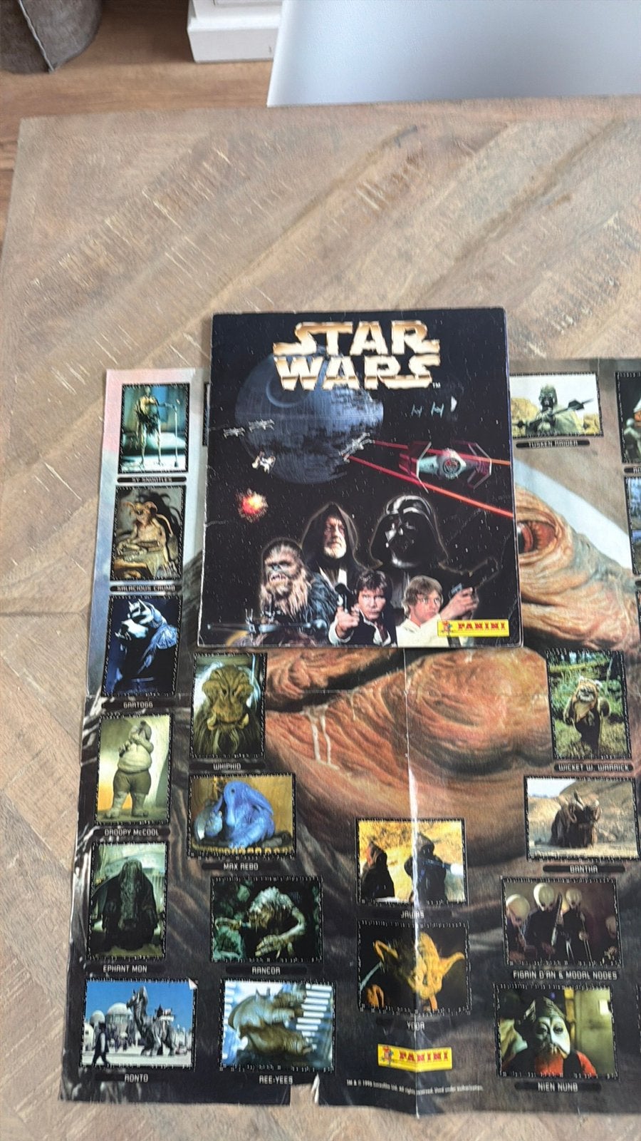 Panini star wars compleet met poster, Ophalen of Verzenden, Zo goed als nieuw, Meerdere stickers
