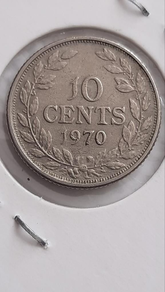 Liberia 10 cents 1970, KM# 15a. 2, Oplage: 2.500.000., Postzegels en Munten, Munten | Afrika, Ophalen of Verzenden, Overige landen
