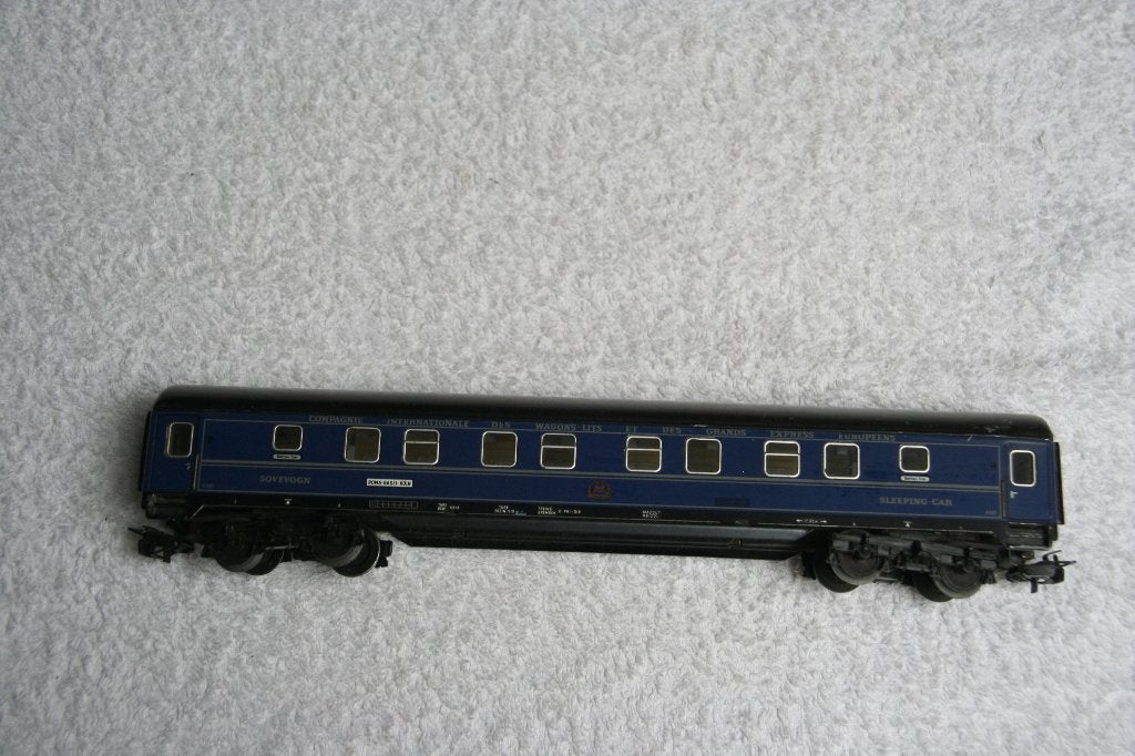 Märklin HO 4581 Slaaprijtuig van de CIWL blauw (1-3), Hobby en Vrije tijd, Modeltreinen | H0, Wisselstroom, Gebruikt, Wagon, Ophalen of Verzenden