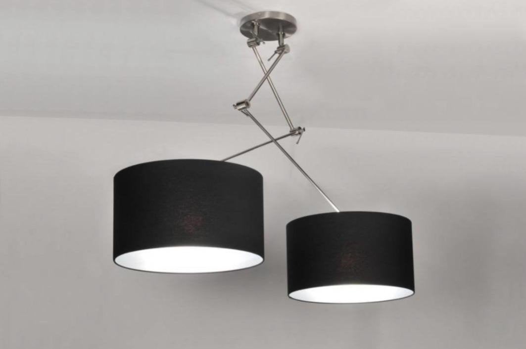 2 delig hanglamp / plafondlamp van Rietveld (ROOD), Huis en Inrichting, Lampen | Lampenkappen, Ophalen, Gebruikt, Rond