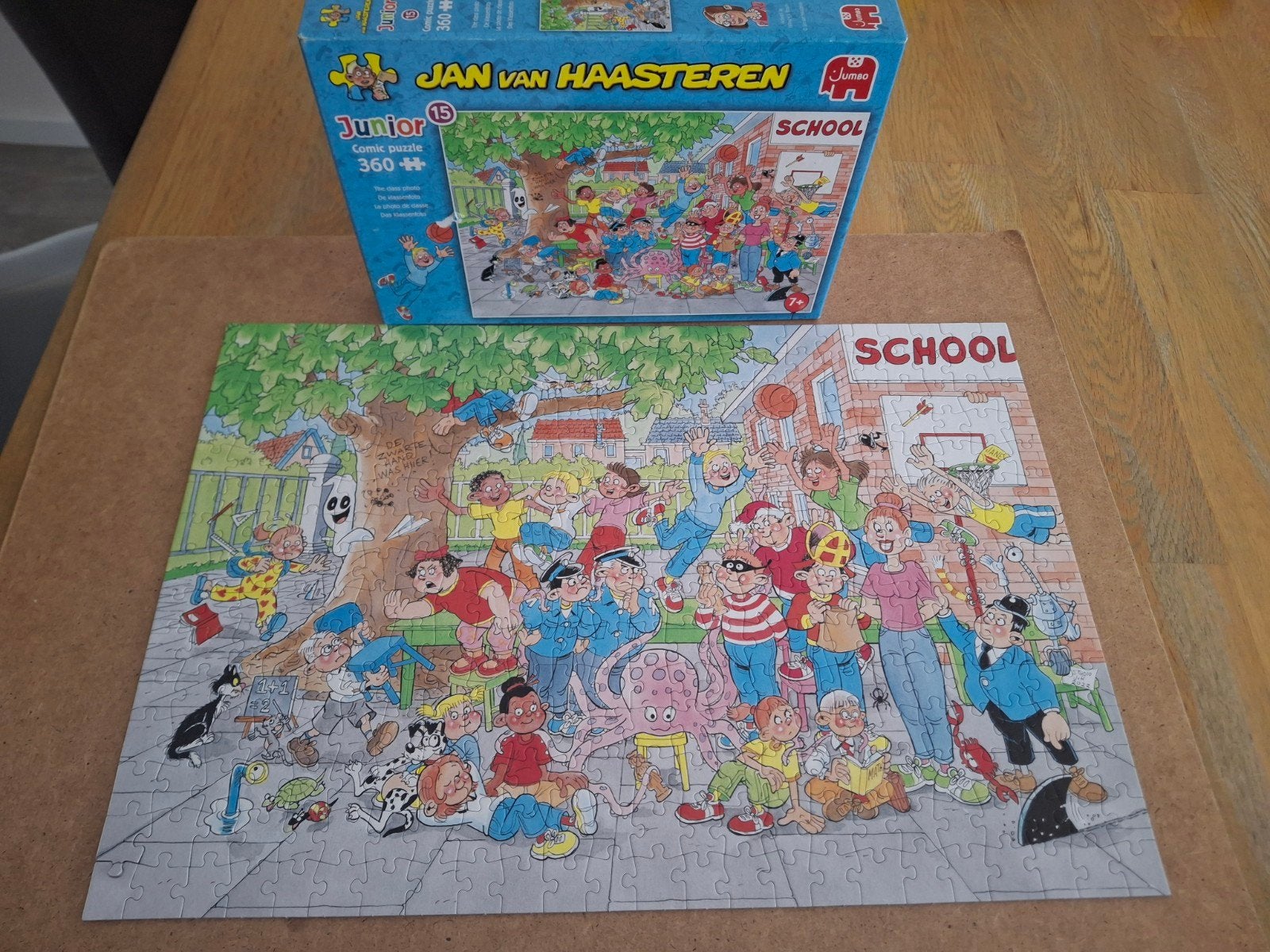 Ruilen/ Te koop: Jan van Haasteren Junior School Puzzel 360, Ophalen of Verzenden, Meer dan 50 stukjes, Gebruikt, 6 jaar of ouder
