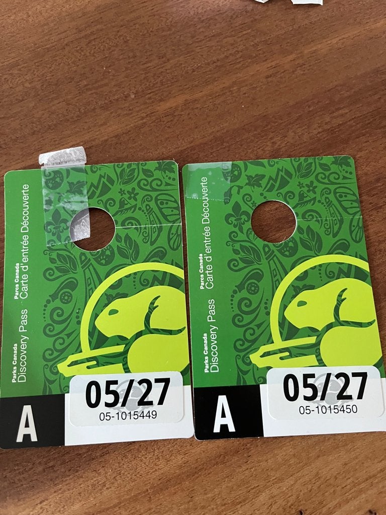 2x Discovery Pass (Parks Canada), Twee personen, Ticket of Toegangskaart