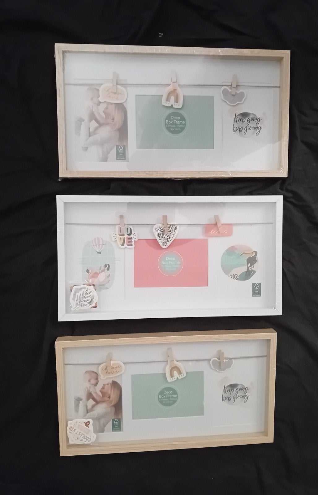 3 keer foto deco box frame, Audio, Tv en Foto, Fotografie | Fotolijsten, Collagefotolijst, Nieuw, Ophalen of Verzenden, Hangend